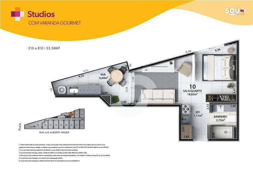  - Studio à venda, 33 m² por R$ 460.000,00 - Charitas - Niterói/RJ
