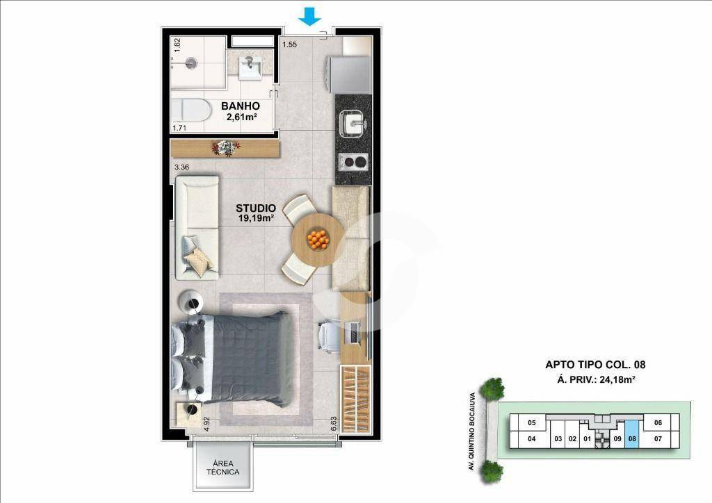 Studio à venda com 1 quarto, 24m² - São Francisco,Niterói